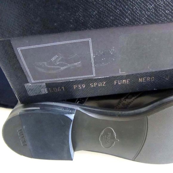 new PRADA wing-tip brogue dress shoes 6.5 / 7.5 US - Picture 8 of 8